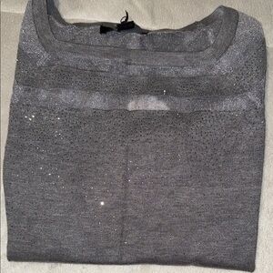Women's Sparkling Gray Crewneck Sweater